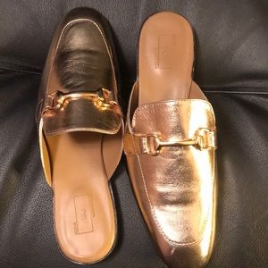 Urban outfitters Gold slip on shoes new